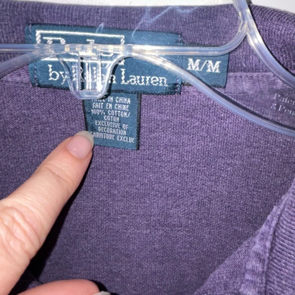 Polo Ralph Lauren‎ VINTAGE heather purple short sleeve men’s  polo size Medium